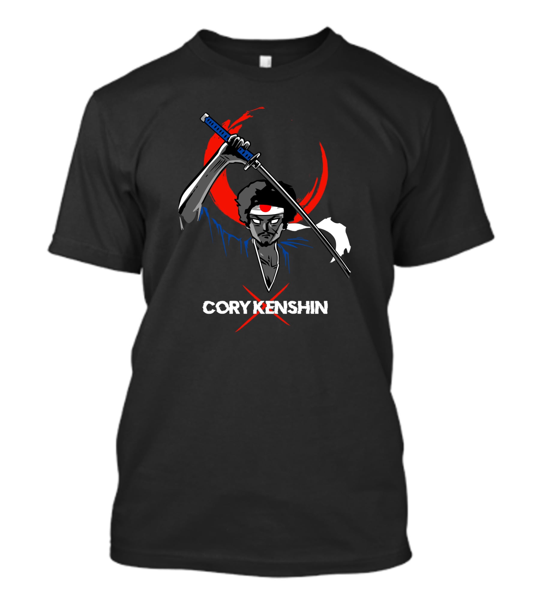 Coryx Kenshin Samurai Sword Dark Moon T-Shirt