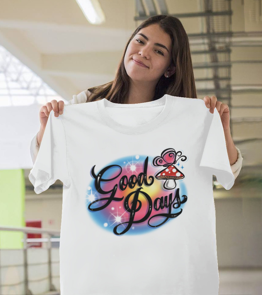 Good Days Mushroom Psychedelic Retro Vibe T-Shirt