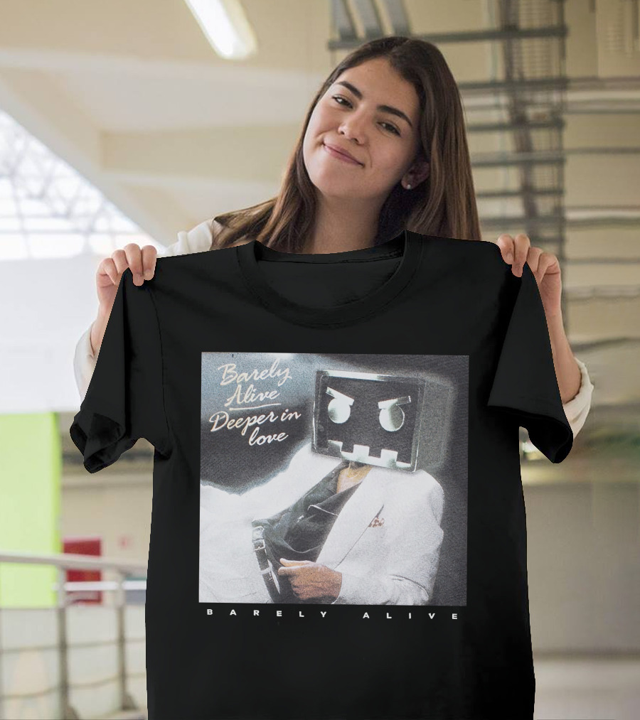 Barely Alive Deeper In Love 80s Aesthetic Robot Head Suit T-Shirt