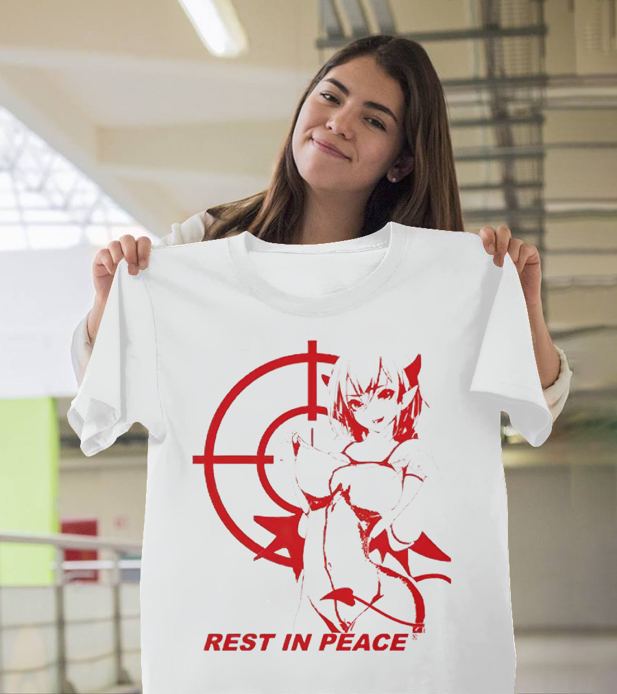 REST IN PEACE Drippin So Pretty Merch Anime Character Target Devil Horns Tail T-Shirt