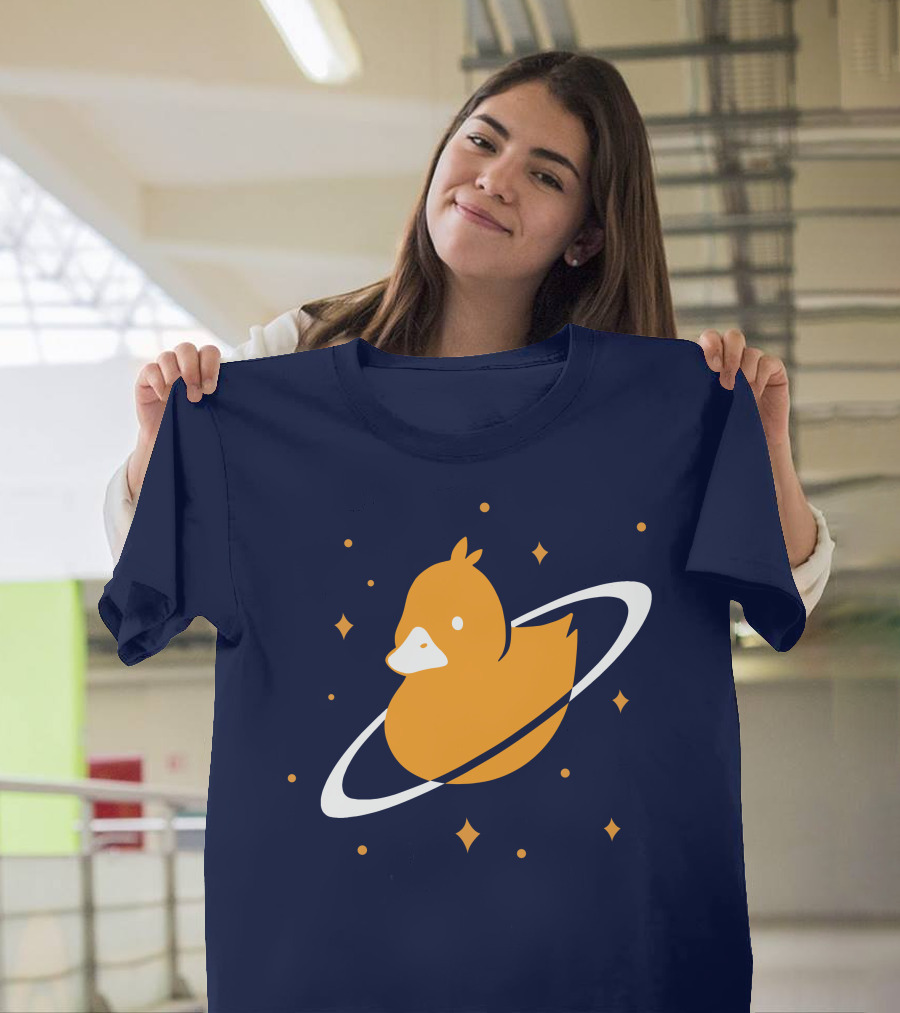 Quackity Merch Shop Duck with Ring and Stars T-Shirt