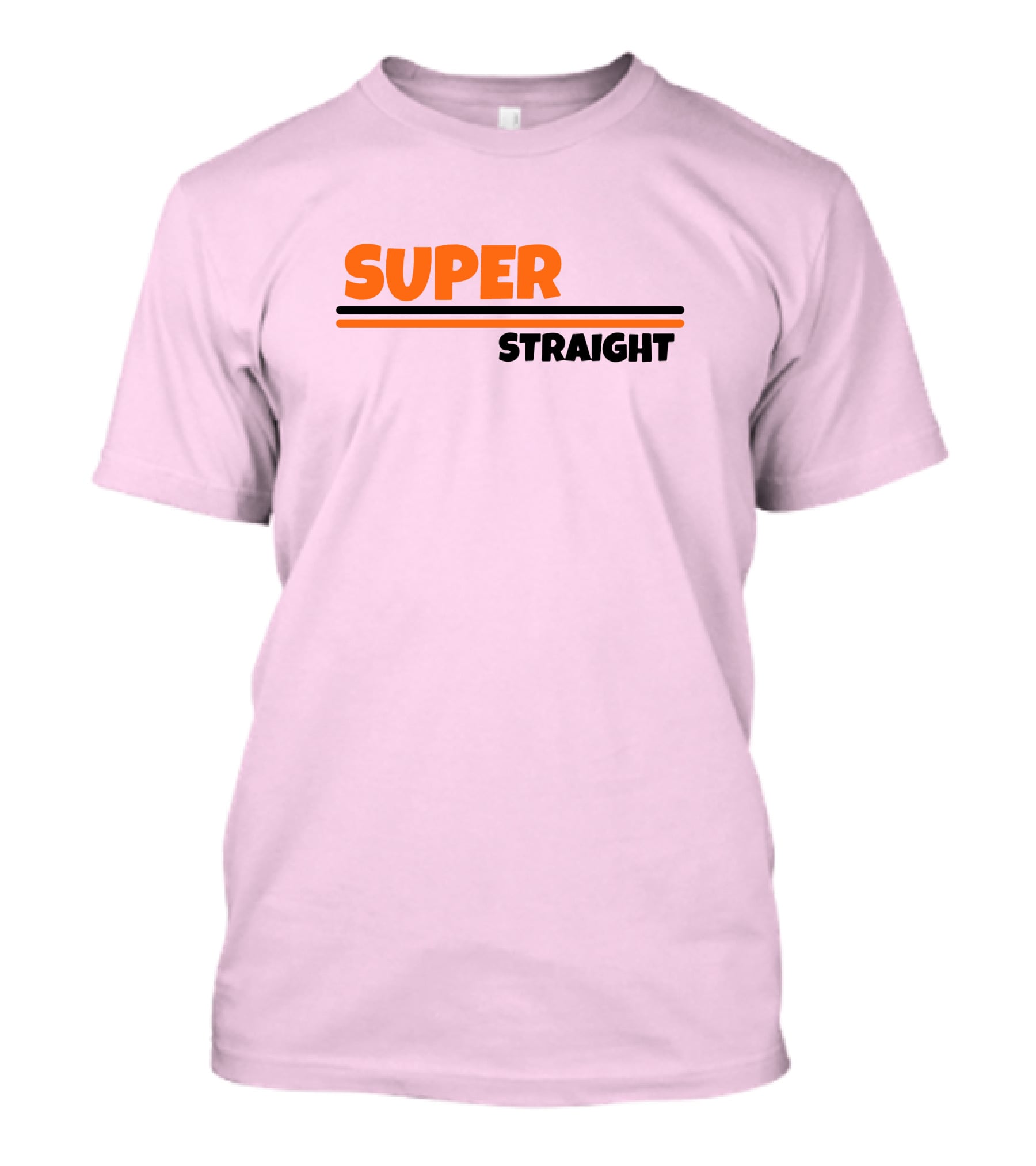Super Straight Shop Pink Background T-Shirt