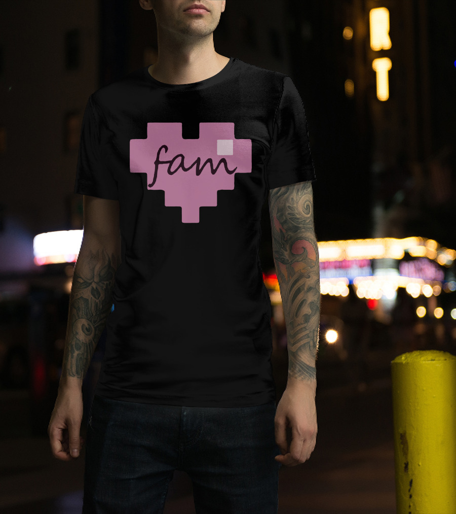 Fufambam Store Pixel Heart Fam T-Shirt
