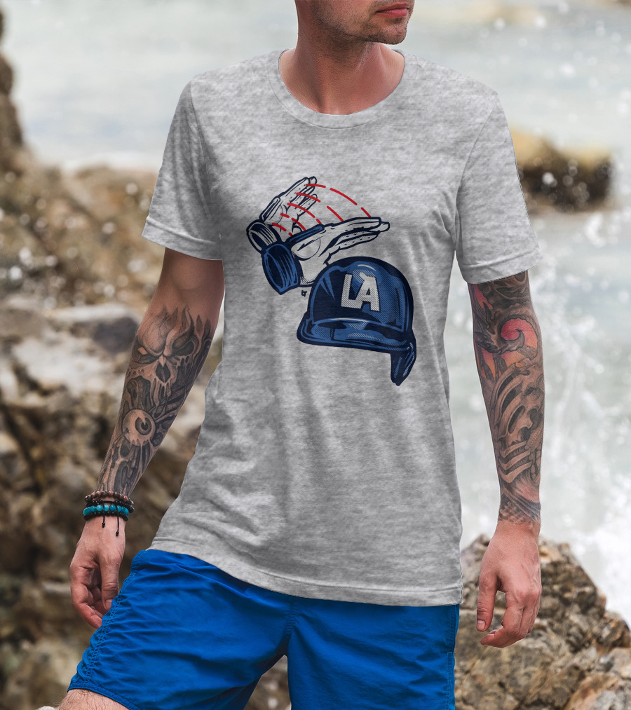 BreakingT Dunk On Em LA Helmet And Gloves T-Shirt