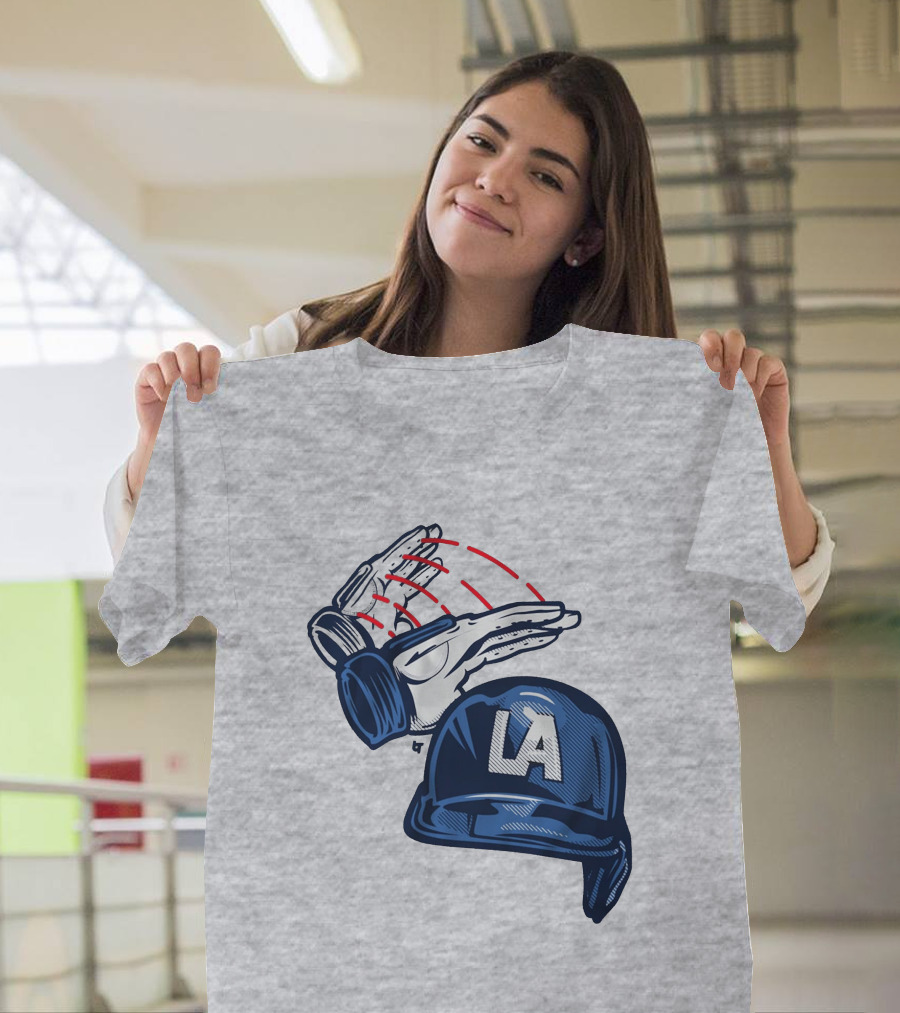 BreakingT Dunk on Em LA Helmet and Gloves T-Shirt