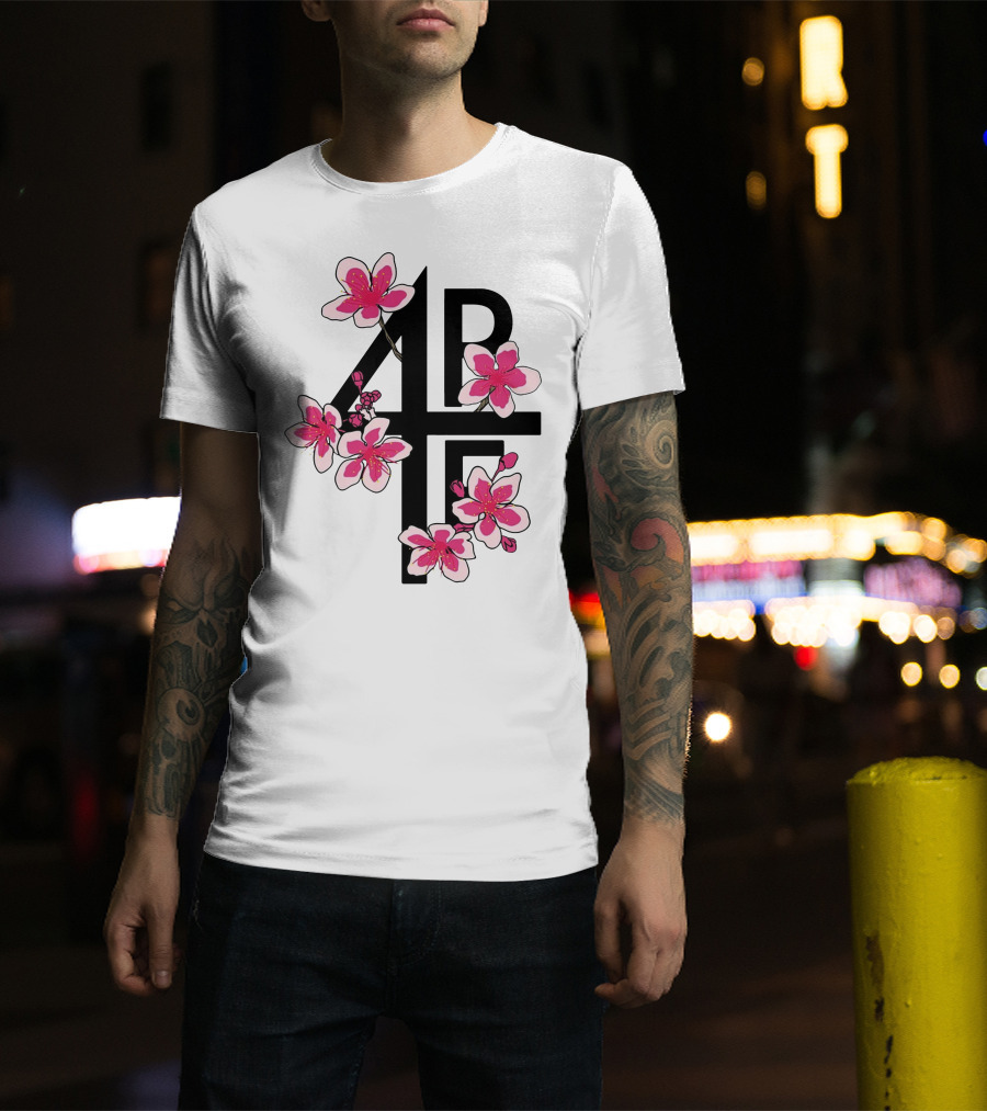 4PF Cherry Blossom Floral Motif T-Shirt