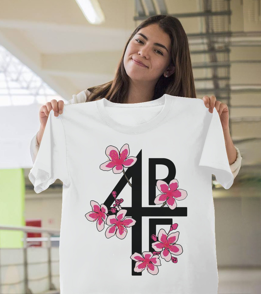 4PF Cherry Blossom Floral Motif T-Shirt