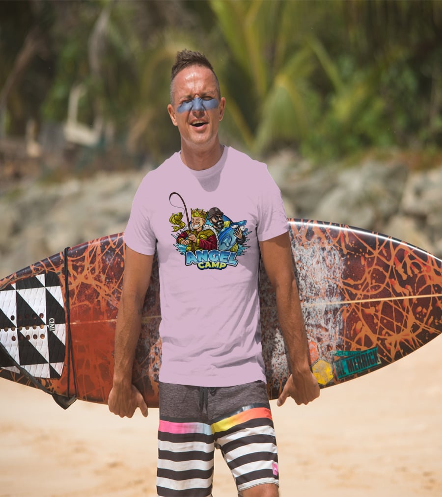 Angel Camp Fishing King And Blue Shark T-Shirt