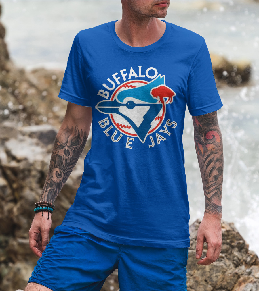 Buffalo Blue Jays Vintage Baseball Logo Fusion T-Shirt