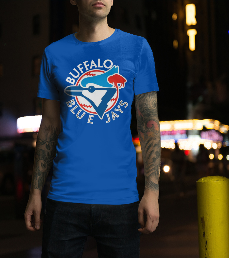 Buffalo Blue Jays Vintage Baseball Logo Fusion T-Shirt
