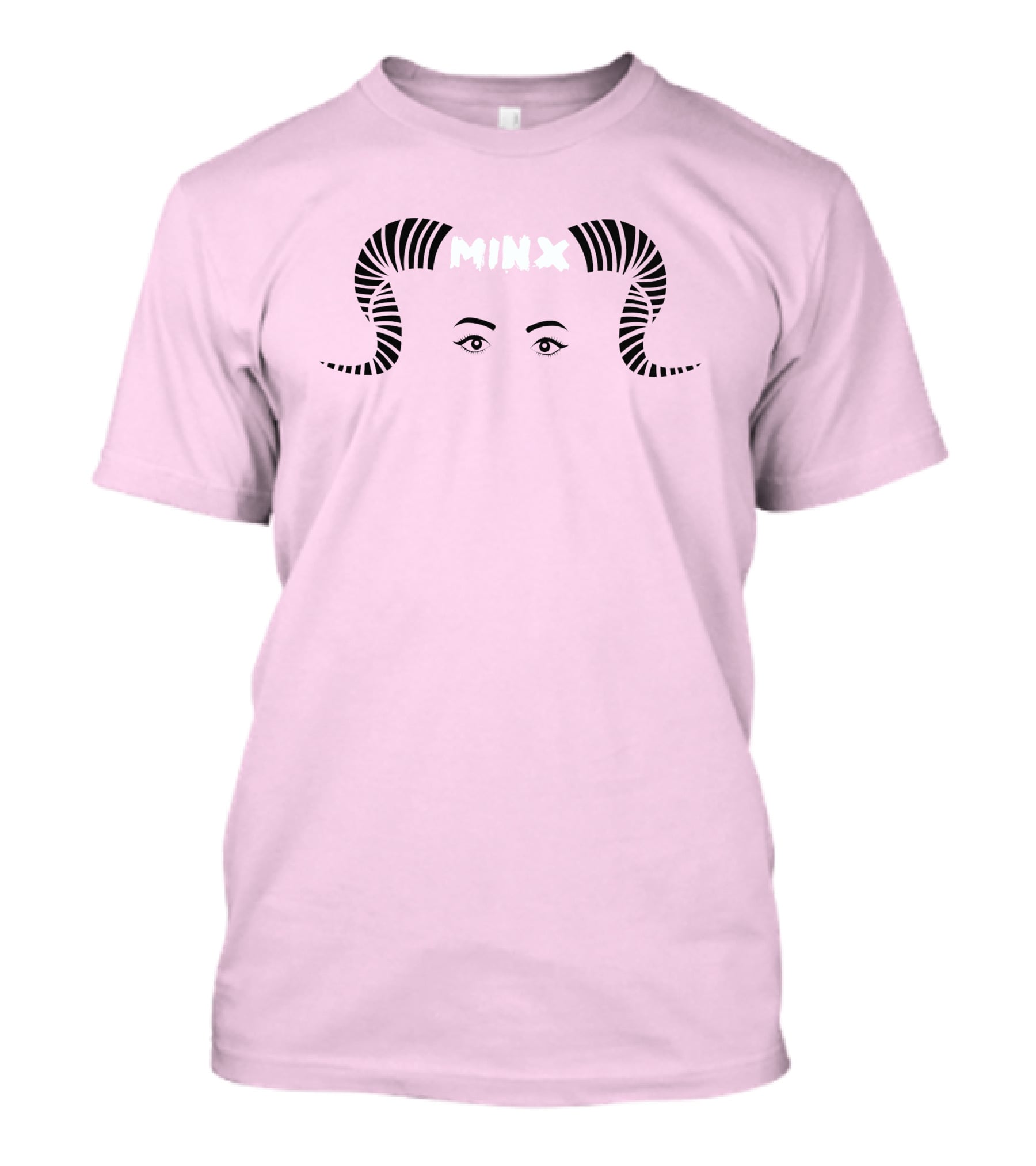 MINX Horned Eyebrow Expression Pink T-Shirt