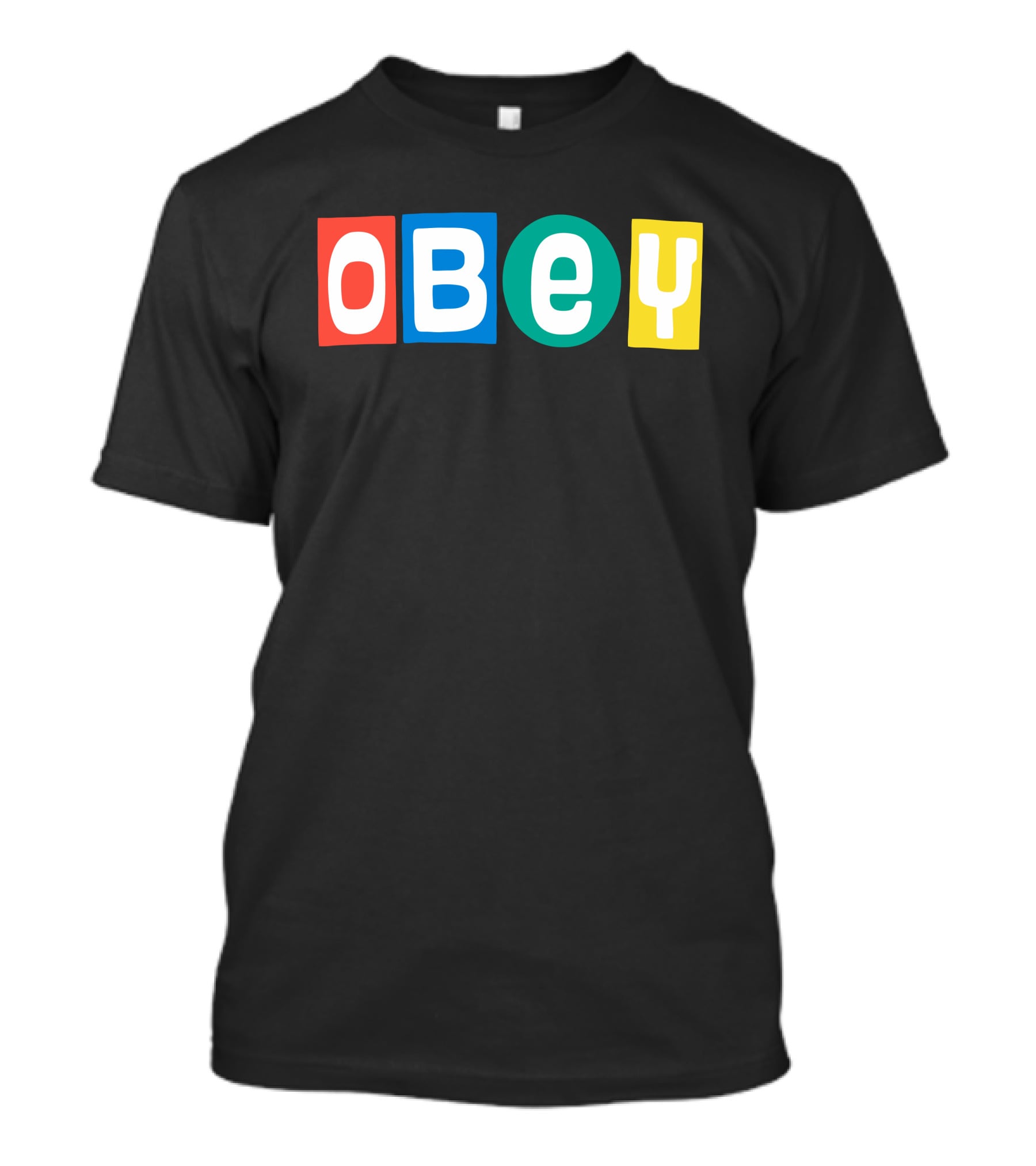 OBEY In Colorful Block Letters T-Shirt