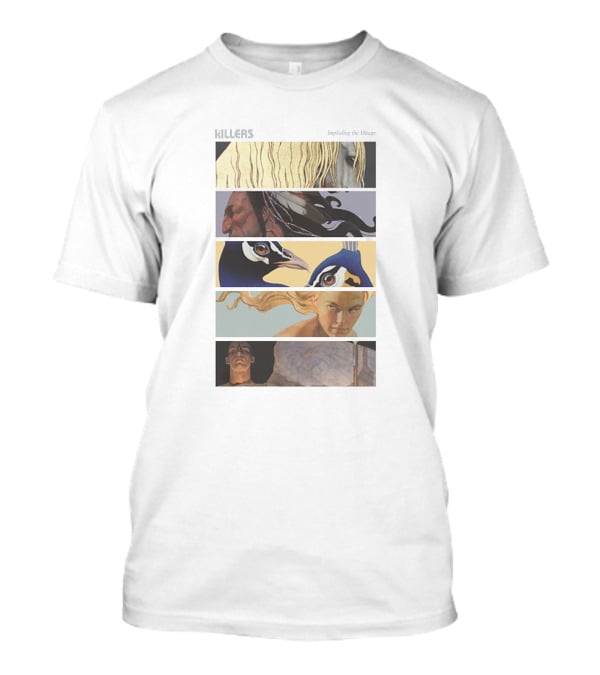 Killers Imploding The Mirage Peacocks Imagery Collage T-Shirt
