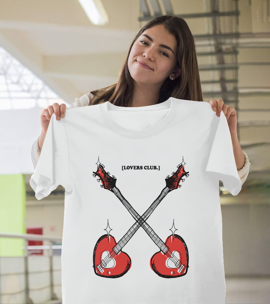 Lovers Club Crossed Heart Guitars T-Shirt