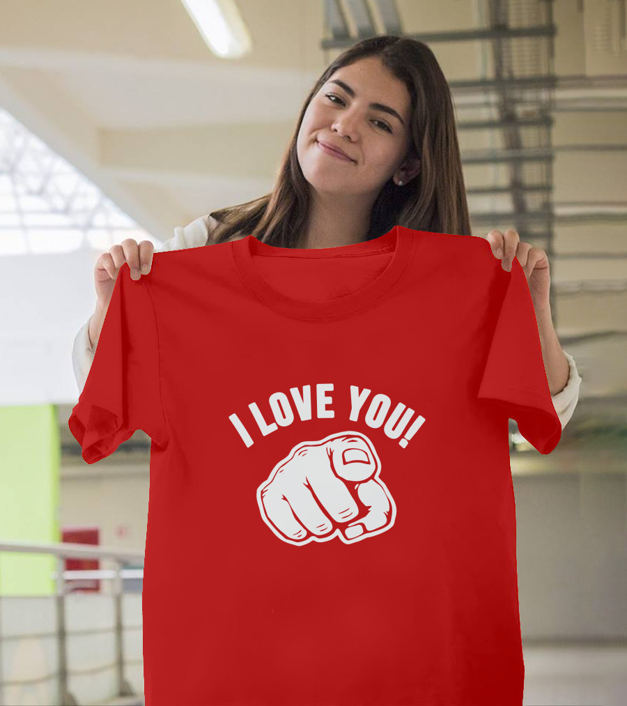I Love You Fist Motif T-Shirt