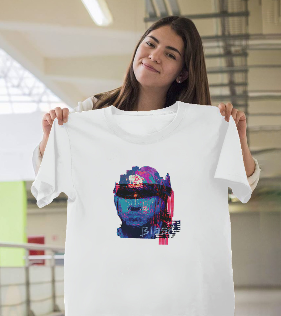 Blast Love Store Neon Abstract Visor Face T-Shirt