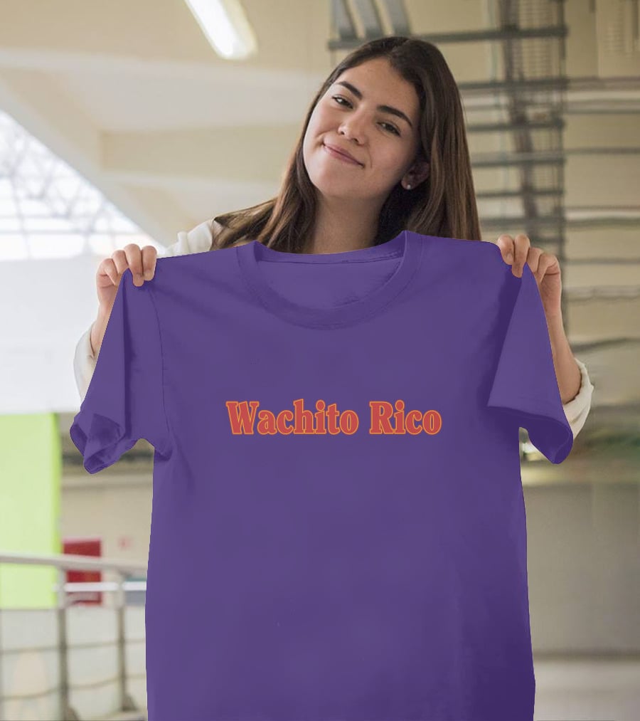 Wachito Rico Purple Text T-Shirt