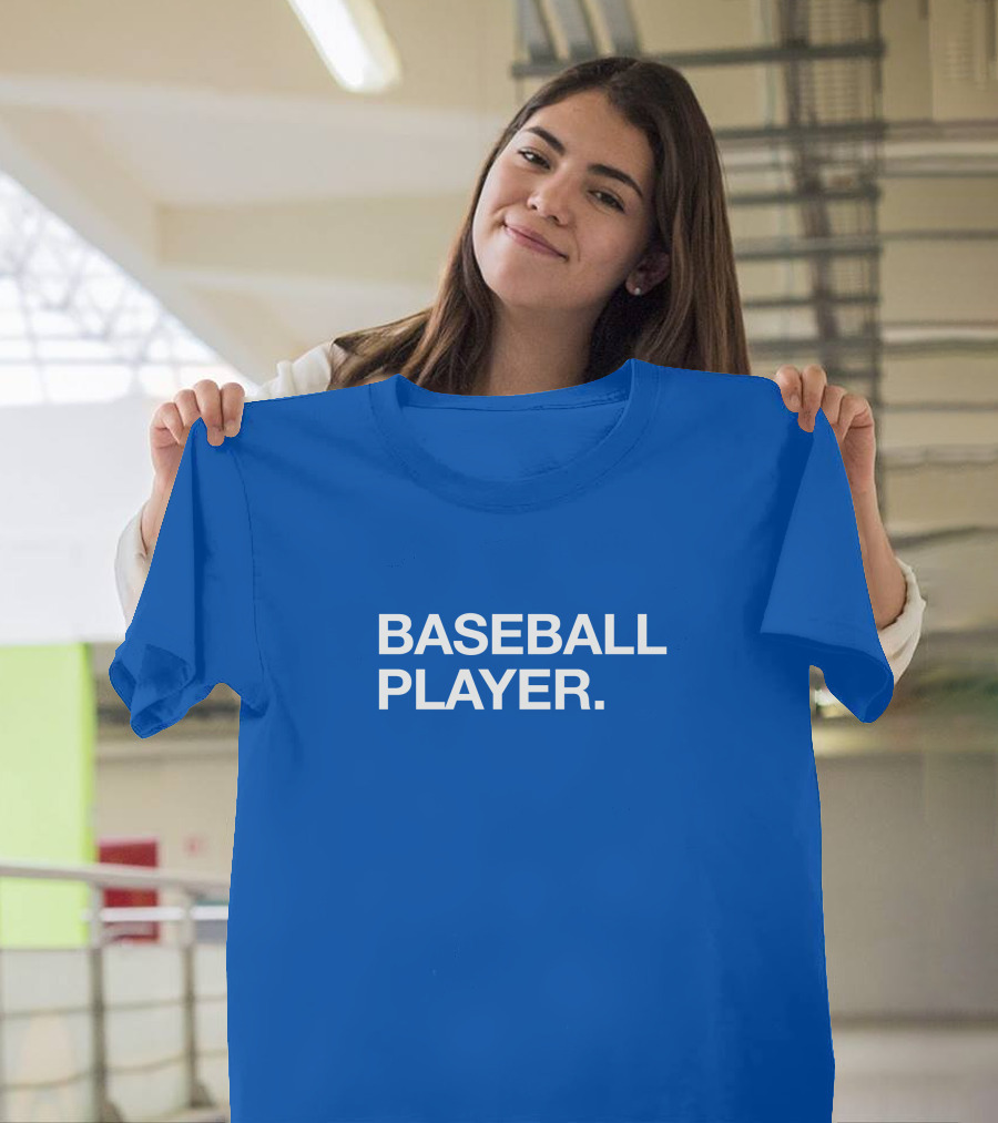 Scott Changnon Baseball Player Blue Text T-Shirt