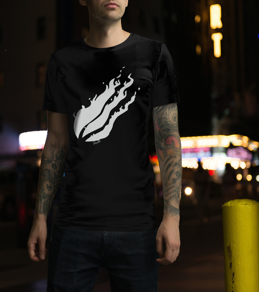 Preston Flame Black White T-Shirt