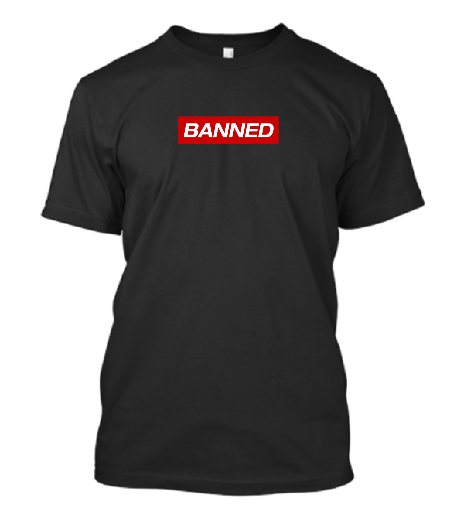 Banned Crank Gameplays Bold Red Block Text T-Shirt