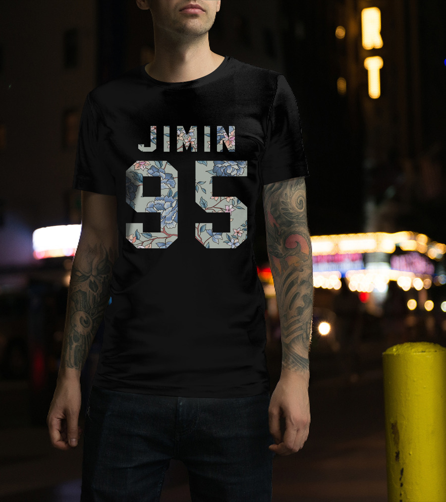 Jimin 95 Floral Pattern Kpop T-Shirt