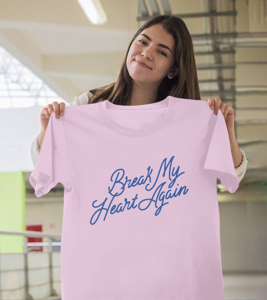 Finneas Break My Heart Again Merch Pastel Typography T-Shirt