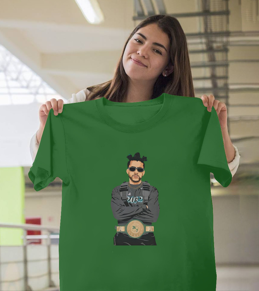 Bad Bunny Champion 2032 24/7 Belt T-Shirt