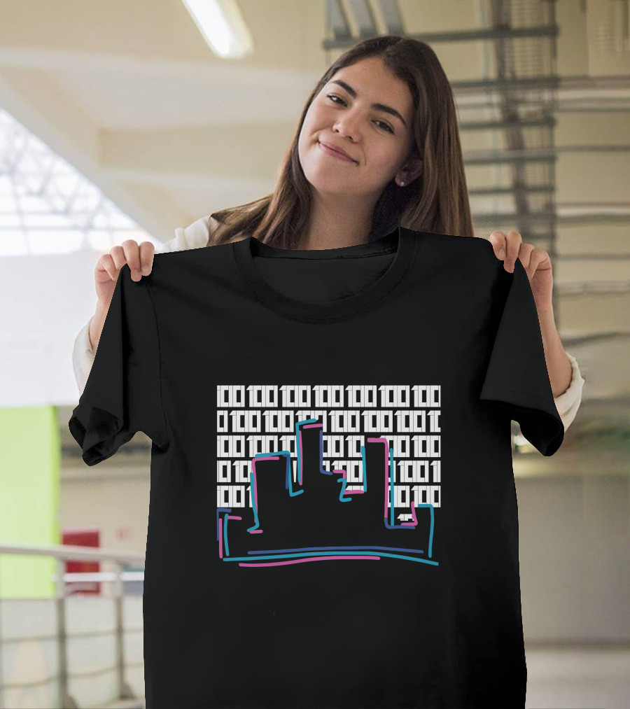 Iconografi Neon Skyline 1010101 Koidoodles T-Shirt