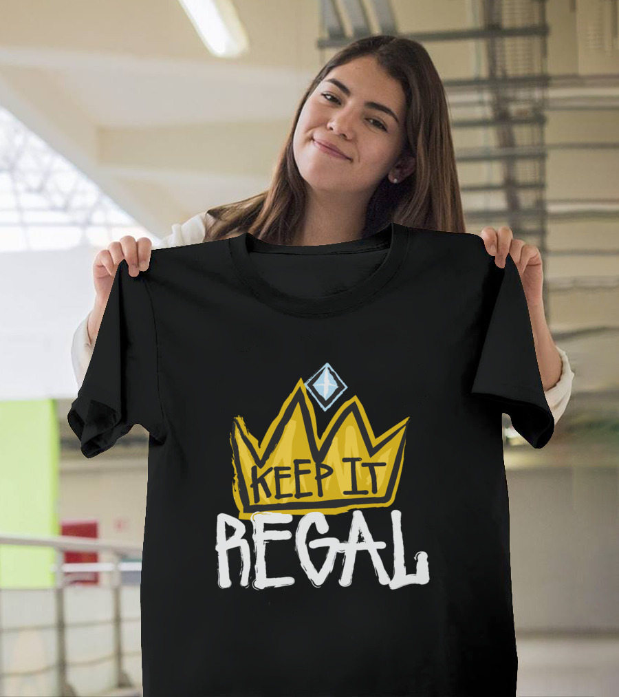 Keep It Regal Yellow Crown Diamond Emblem T-Shirt