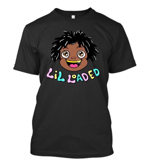 Lil Loaded Colorful Cartoon Face T-Shirt