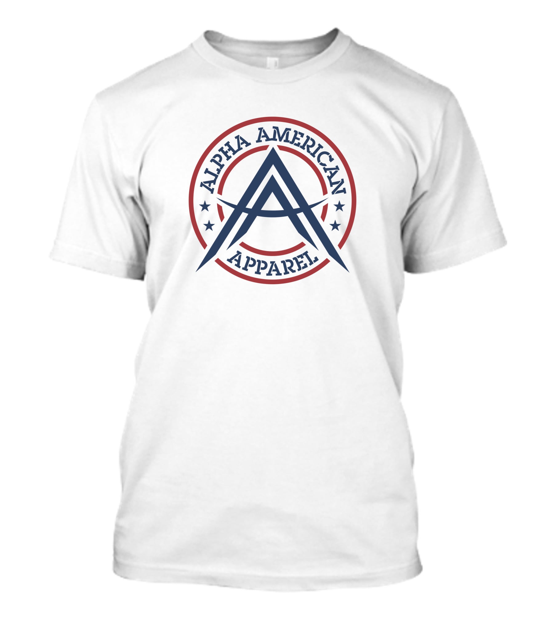 Alpha American Apparel Circular Emblem With Stars Dual A T-Shirt