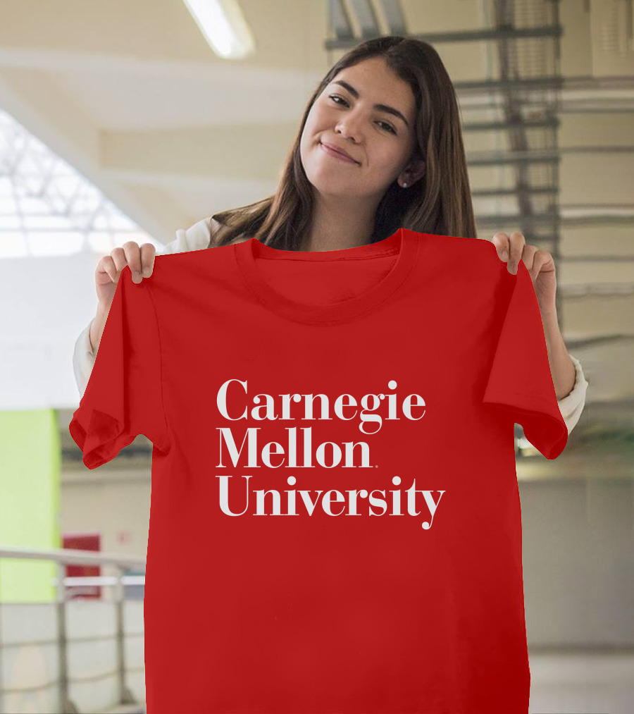 Carnegie Mellon University Red Background Classic Font T-Shirt