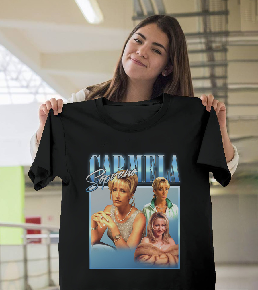 Carmela Soprano Character Portrait Montage T-Shirt