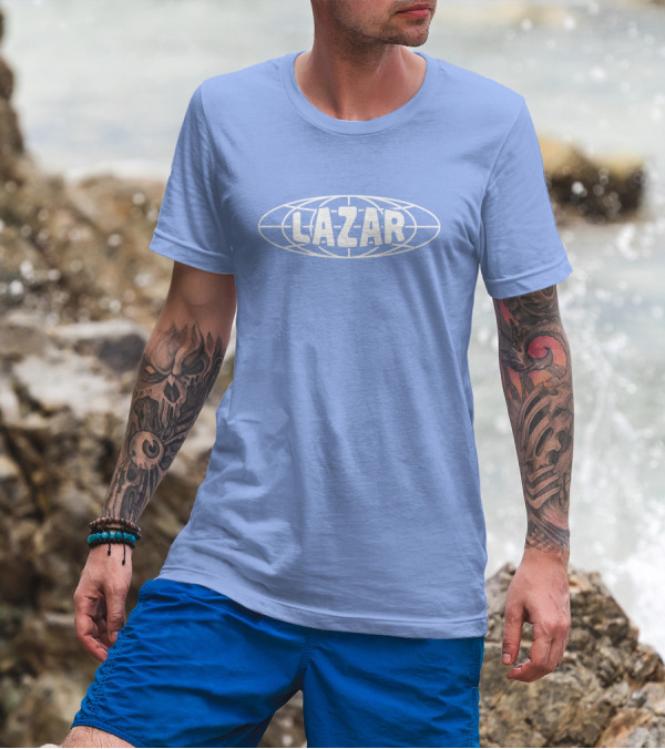 Lazarbeam Merch Globe Lazar Indigo T-Shirt