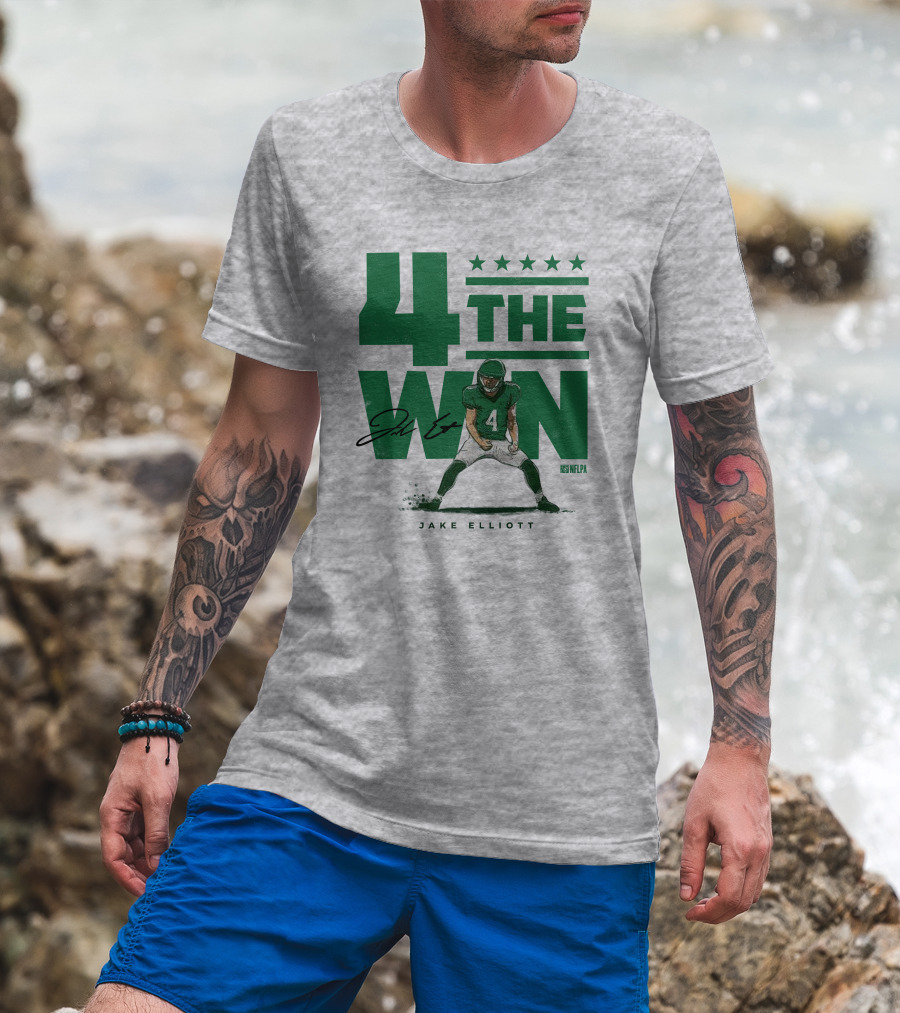 Jake Elliott 4 The Win NFLPA Football Player Nick Sirianni T-Shirt