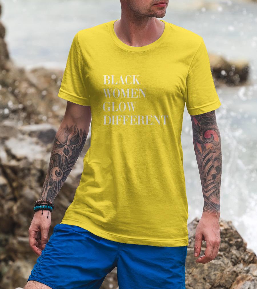 Black Women Glow Different Angela Bassett T-Shirt