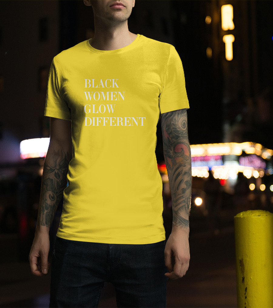 Black Women Glow Different Angela Bassett T-Shirt
