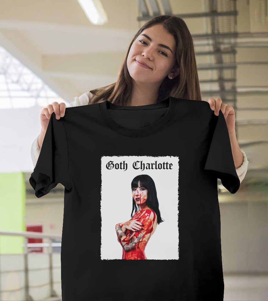 Goth Charlotte Blood Tattoo Art Dark T-Shirt