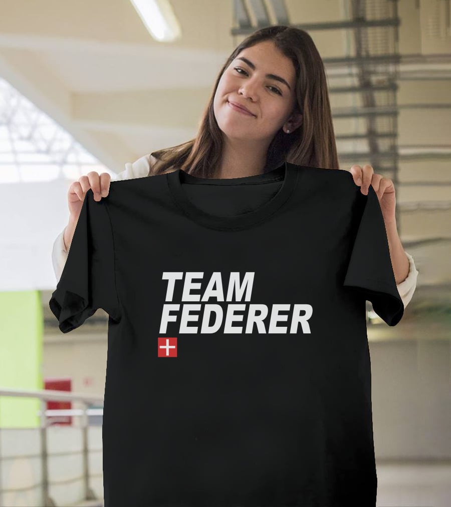 TEAM FEDERER Switzerland Tennis Icon Fan Support T-Shirt