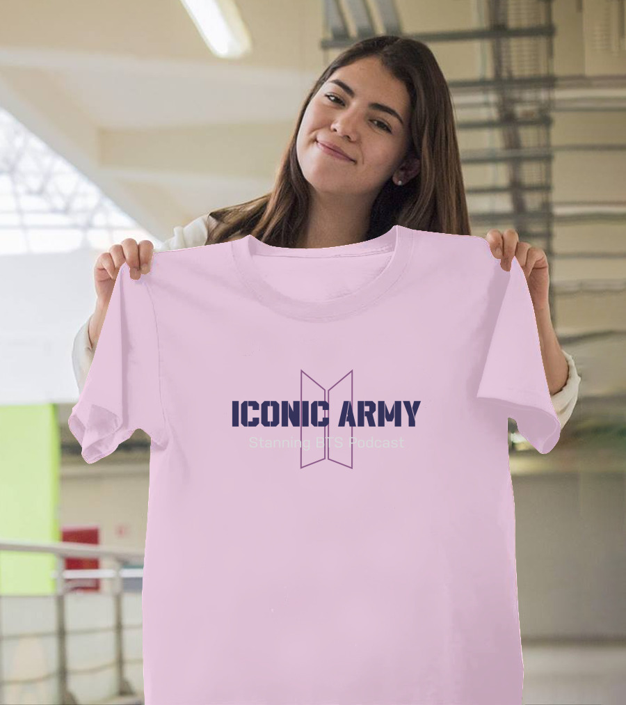 Iconic Army Stanning BTS Podcast T-Shirt