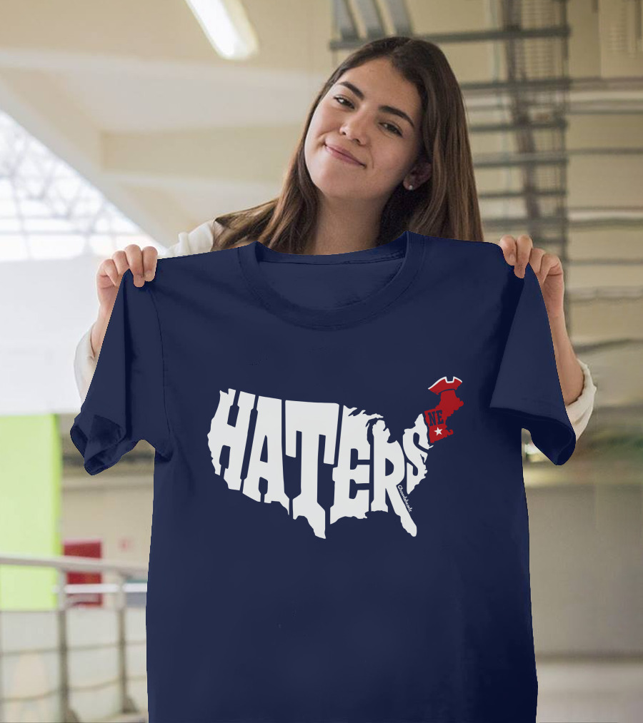 Haters New England Patriots Map T-Shirt