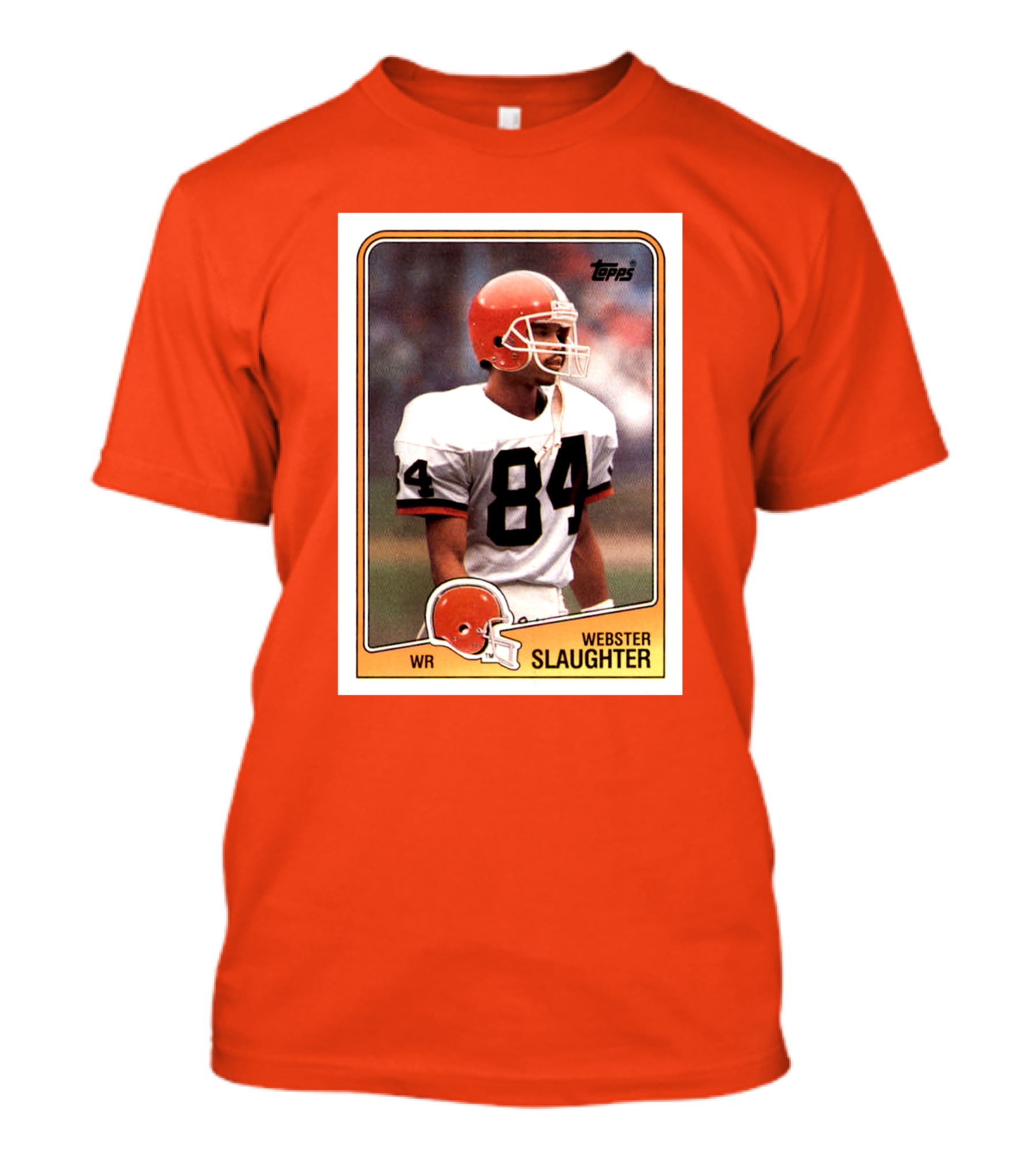 Webster Slaughter WR Cleveland Browns Topps Football Card T-Shirt