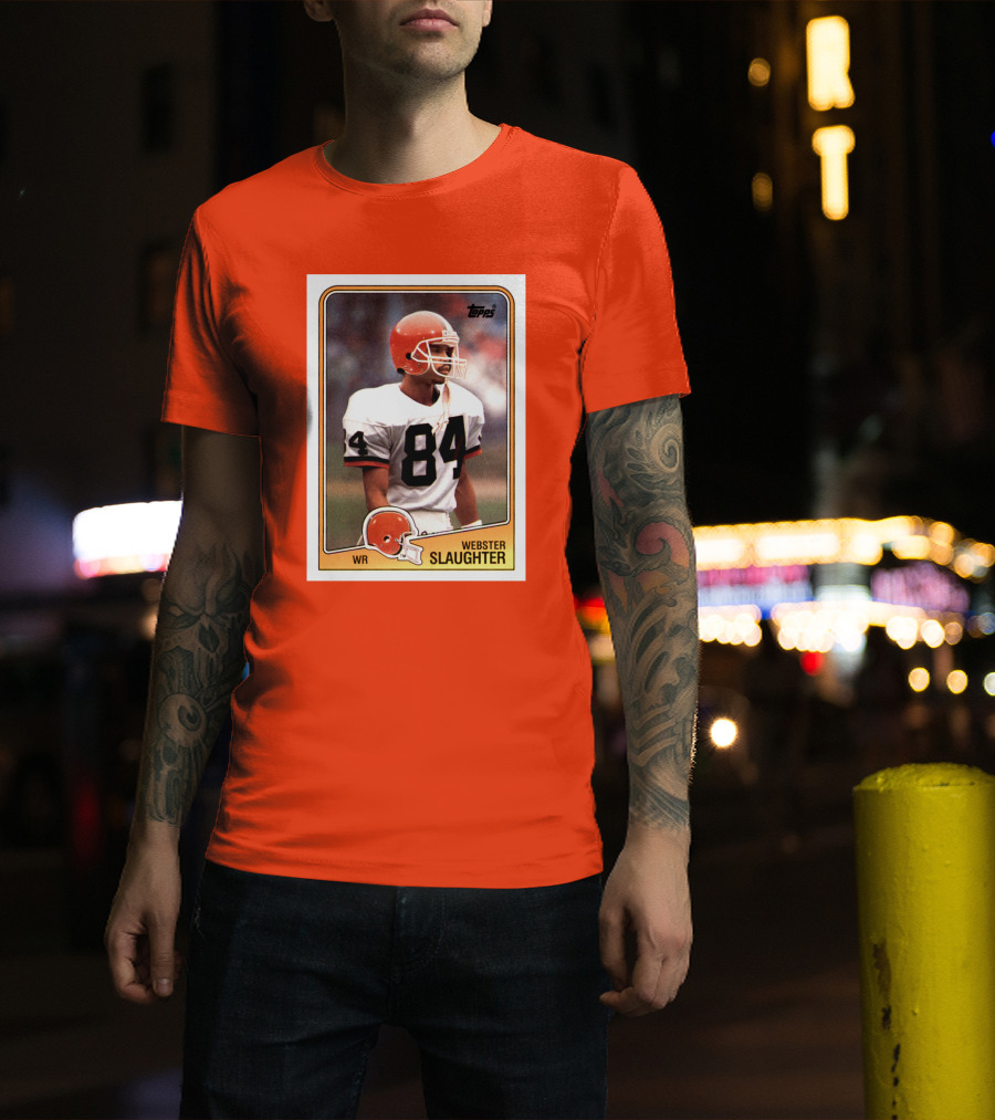 Webster Slaughter WR Cleveland Browns Topps Football Card T-Shirt