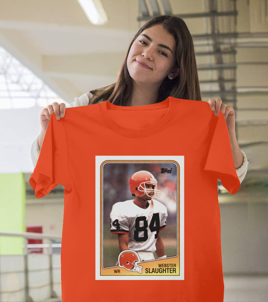 Webster Slaughter WR Cleveland Browns Topps Football Card T-Shirt