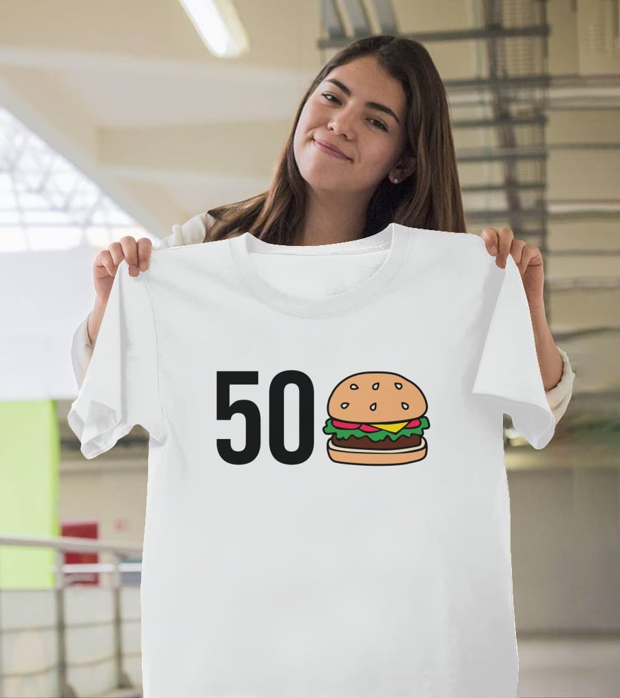 50 Burger Colton Korn 50 Hamburger Cheeseburger T-Shirt