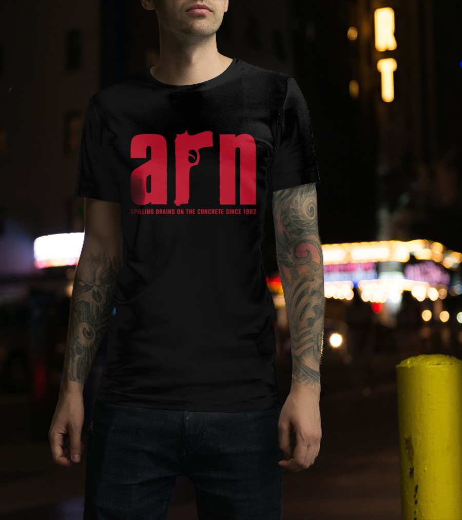 Arn Anderson Spilling Brains On The Concrete Since 1982 Sopranos Gimmicks T-Shirt