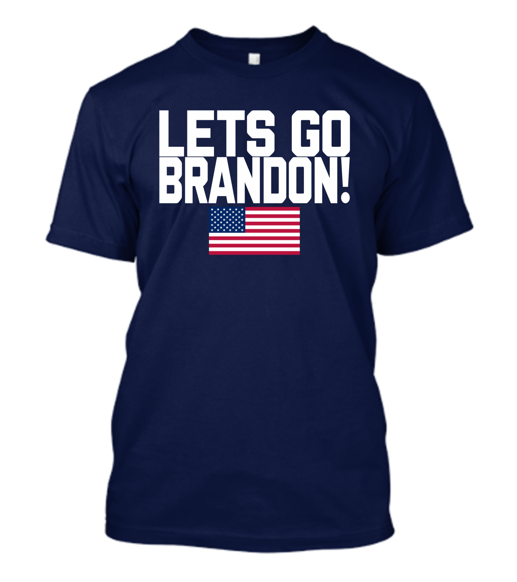 Lets Go Brandon Marine Veteran American Flag T-Shirt