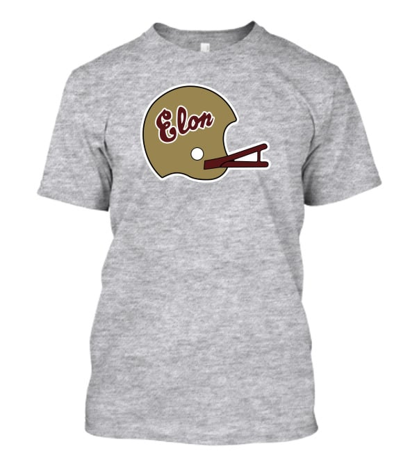 Elon Football Helmet Wes Durham T-Shirt