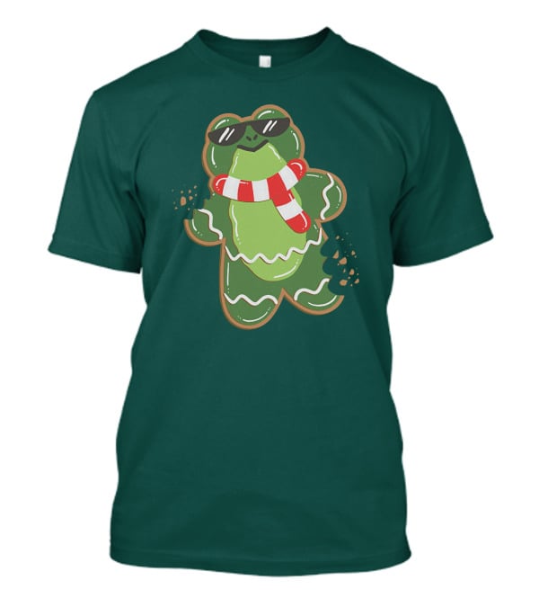 Boomerna Gingerfrog Cookie With Sunglasses And Scarf T-Shirt