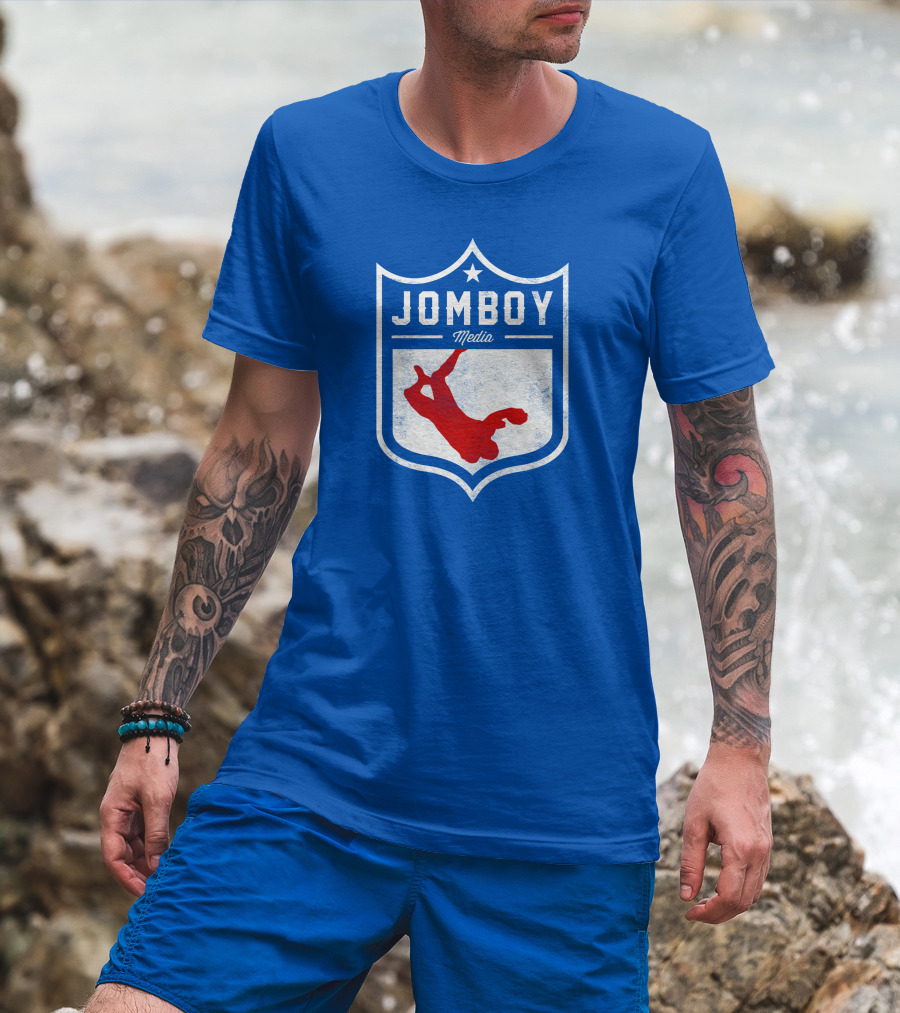 Jomboy Media Merch Thicc Six New Logo NFL Shield T-Shirt